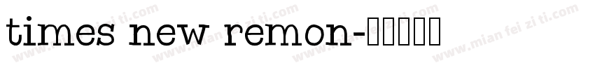 times new remon字体转换